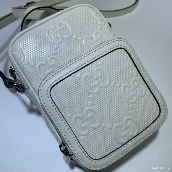 First bag ru GUCCI GG mini bag embossed 0508
